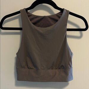 Brown Sleeveless Crop Top